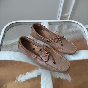 Tods Laccetto waxed suede driving loafer Italian men's 5 fit women 8.5
